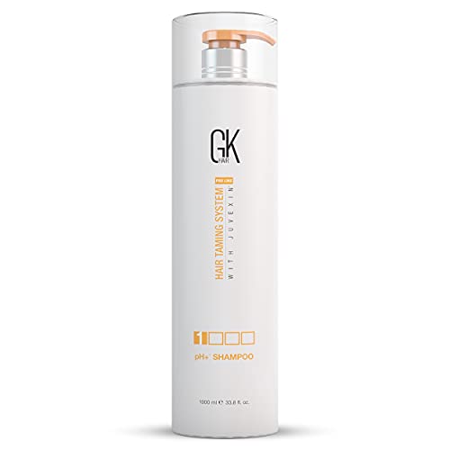 GK HAIR Global Keratin pH+ Pre-Treatment Clarifying Shampoo (33.8 Fl Oz/1000ml) For Preps Hair Deep Cleansing,Removes Impurities -With Aloe Vera, Vitamins & Natural Oils All Hair Types Men and Women