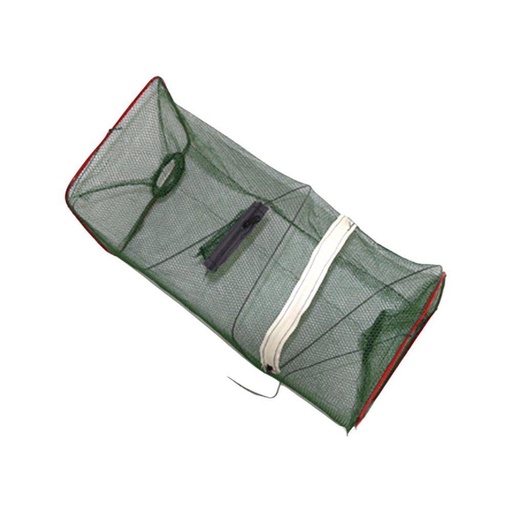 Fishing Net Foldable Portable Dip Net Fish Cage Steel Wire Fishing Pot Prawn Hand Trap Fishing Network Trap Cage Outdoor Fishing