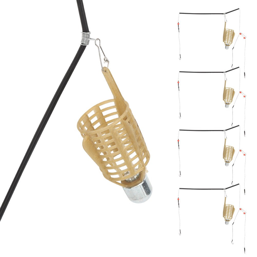 Lightweight Fishing Bait Cage, Fishing Bait Trap Basket, Fishing Tackle Accessories, for Wild Fishing Sea Fishing Stream Fishing Lover 40G 4PCS