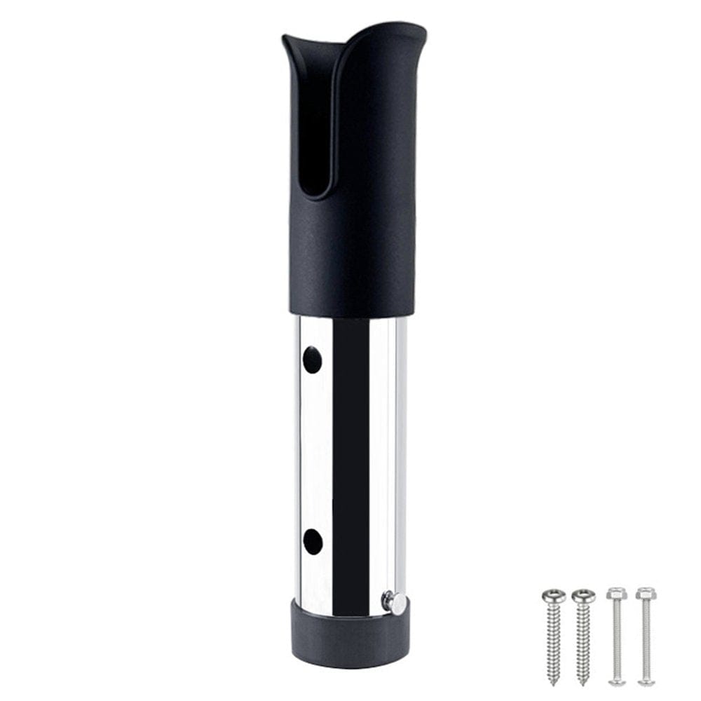 316 Stainless Steel Fishing Rod Tie Holder Portable Lightweight Fishing Rod Spinning Accessories Fish Rod Holder,Black