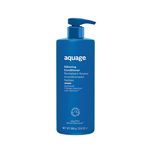Aquage SeaExtend Silkening Conditioner - Improves Manageability and Prepares Hair for Sleek, Smooth Styling with Frizz-Free Results, 33.8 oz