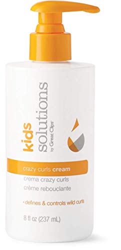 GREAT CLIPS Solutions Kid's Crazy Curls Cream, 8oz | Defines Curls & Smoothes Frizzy Hair | Recommended for Children Ages 4-10