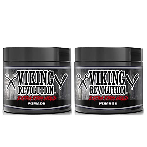Viking Revolution Extreme Hold Pomade for Men – Style & Finish Your Hair (2 Pack)