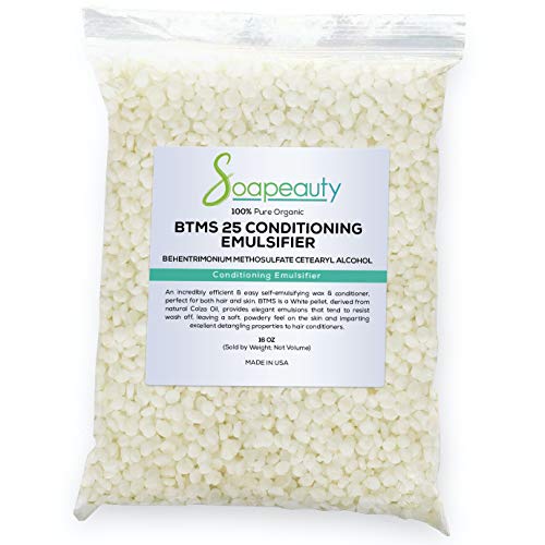 BTMS 25% Behentrimonium Methosulfate Cetearyl Alcohol Emulsifying Conditioner | Sizes 8 OZ to 8 LBS | (16 OZ / 1 POUND)