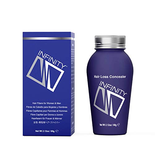 Infinity Hair Fiber - Hair Loss Concealer - Hair Thickening Fiber for Men & Women - Black,60g