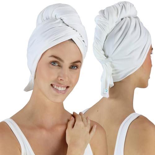 Hair RePear Anti Frizz Premium Cotton Hair Towel Enhances Healthy Natural Hair - Plop Wrap Scrunch Curly Wavy or Straight Hair -All Hair Types