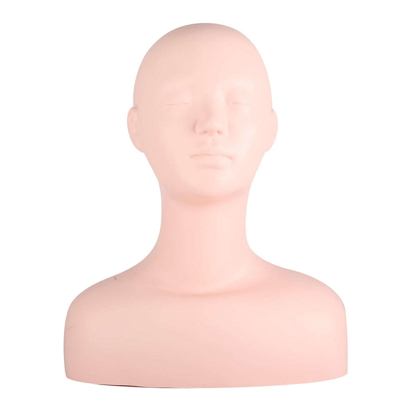 Makeup Practice Mannequin Head Silicone Soft Touch Practice Head Micro Blading Practice Model for Eyelashes Graftin Wig Hat Display
