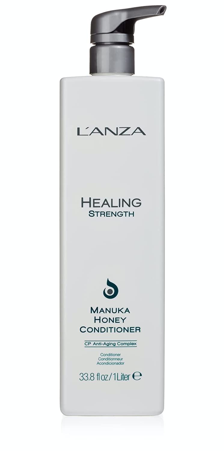 L’ANZA Healing Strength Manuka Honey Conditioner - Strengthens, Protects and Restores Weak, Fragile, and Aged Hair, Rich with Keratin Protein, Healing Oils, and Vitamin C (33.8 Fl Oz)