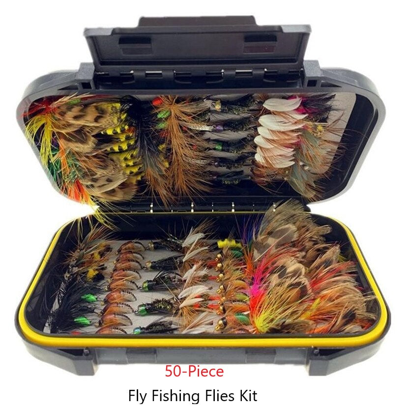 50Pcs or 114Pcs Set of Vividly Colored Hi Simulation Fly Fishing Lures