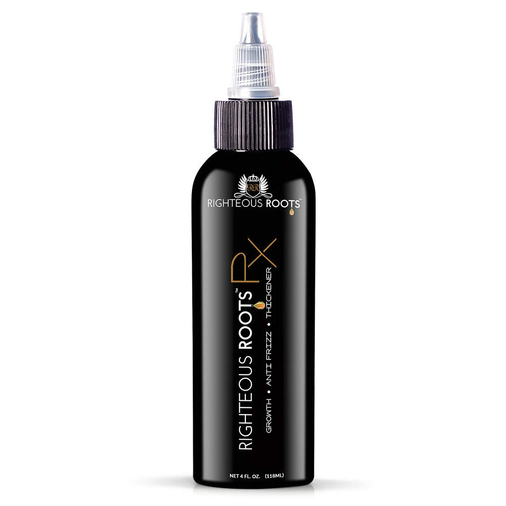 Righteous Roots Rx Hair Oil for Hair Growth, Anti Frizz and Thickener l Best for Beard, Curly, Wavy and Natural Hairs l 4fl oz l (Previously known as Hair RX) 4fl oz
