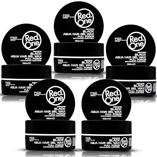 5 x RedOne Aqua Hair Wax, black