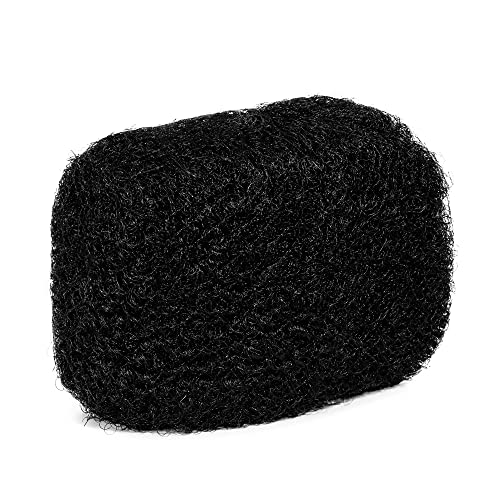 Locsanity Afro Kinky 100% Bulk Natural Human Hair - Braiding Hair for Dreadlocks, Loc Repair, Dreadlock Extensions, Twists, Braids - 8 Inches Long, 1 Oz - #1B