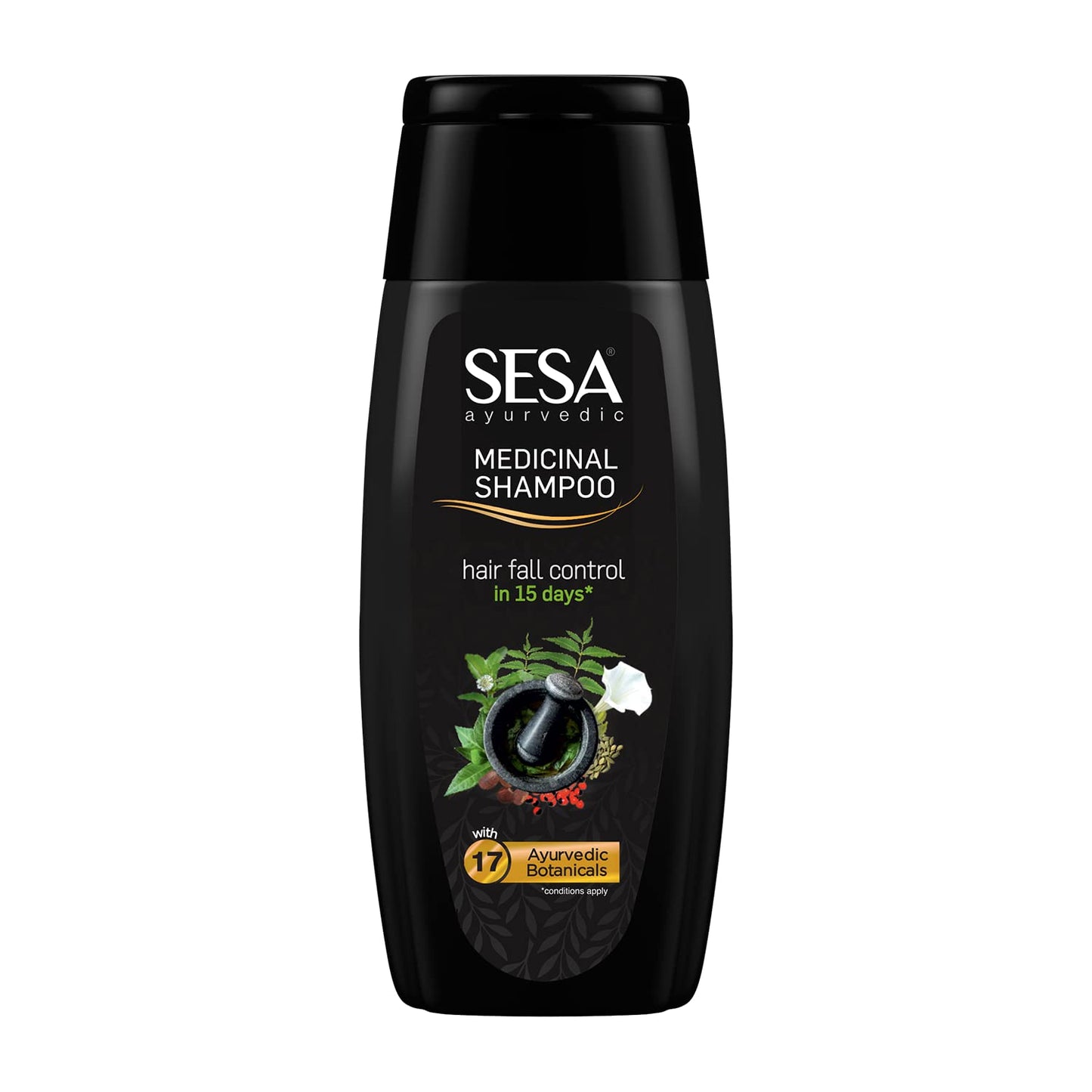 sesa Sesa Ayurvedic Medicinal Shampoo for Hair Fall Control and Hair Growth Bhringraj & 16 Rare Herbs All Hair Types Paraben Free 200 ml (Pack of 1) Ayurvedic Medicinal Shampoo 200ml