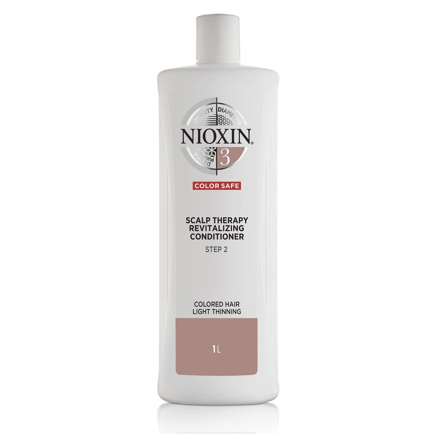 Nioxin System 3 Scalp Therapy Conditioner, Color Treated Hair with Light Thinning, 33.8 oz