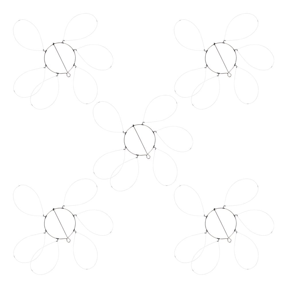 Nuolux Crab Serial Sets Circle Buckles Rings Wire Steel Crab Set Loops Trap Useful Metal Efficient Fishing Circle