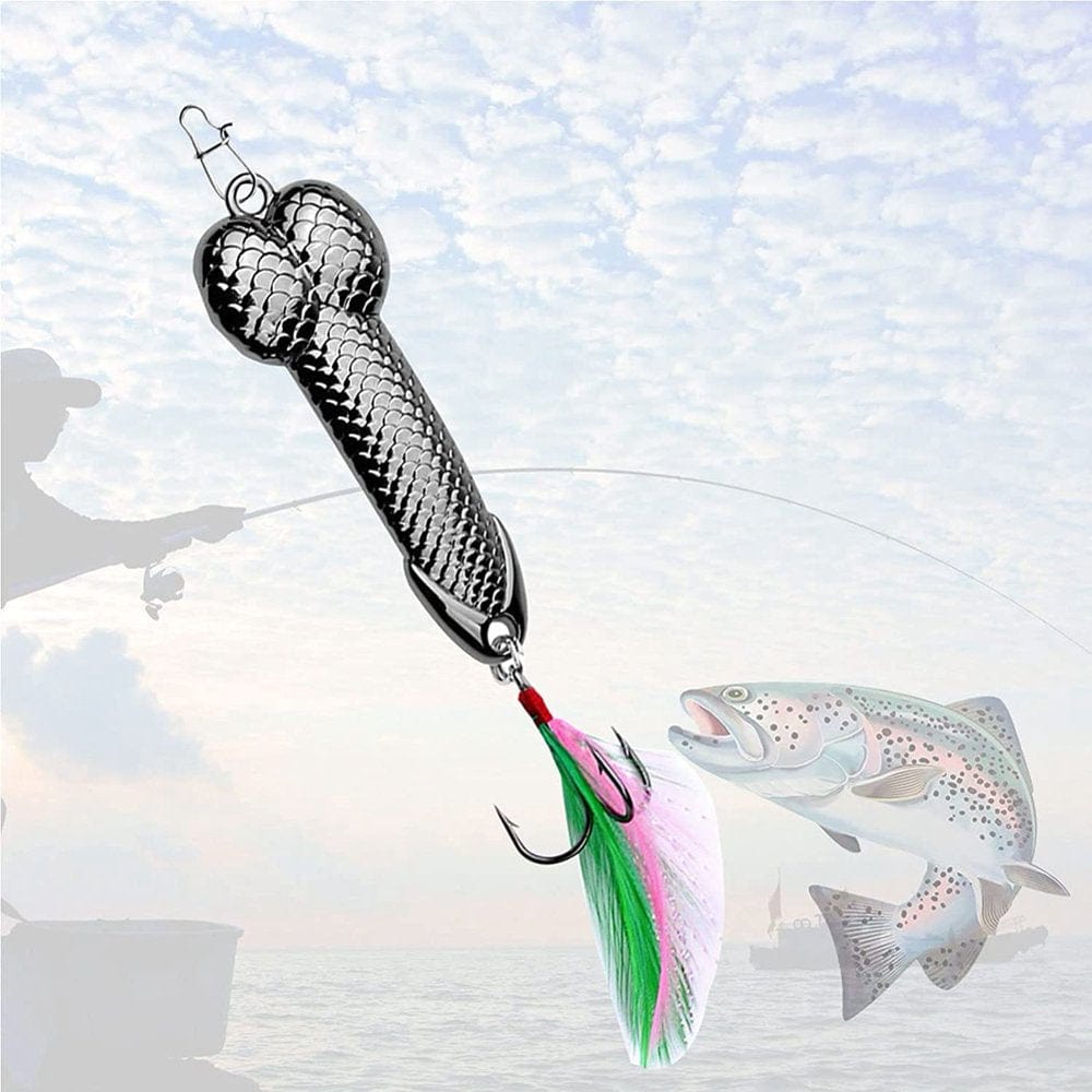 5Pcs Gift Fishing Hook-Hilarious Tackle Box Gift for Fisherman Prank Props Novelty Item Fishing Lure,Black
