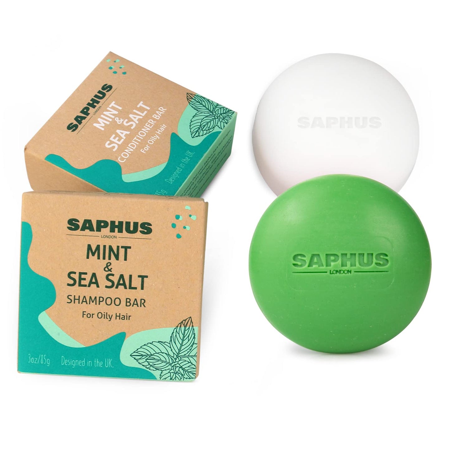 Purifying Shampoo and Conditioner Bar with Natural Vegan Ingredients for Dandruff & Oily Hair, Oil Control, pH Balanced, Plastic Free, Eco Friendly, Zero Waste