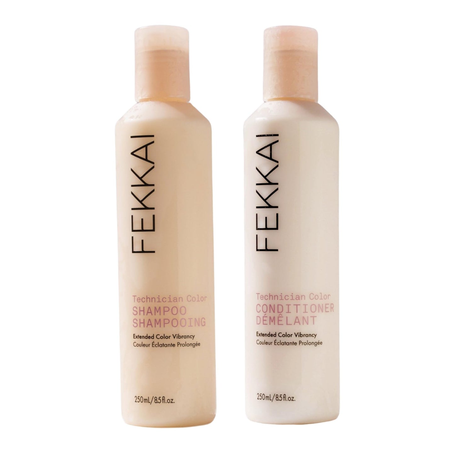 FEKKAI Technician Color Shampoo + Conditioner - 8.5 oz Bottle of Each - Extends Vibrancy of Color-Treated Hair - Salon Grade, EWG Compliant, Vegan & Cruelty Free