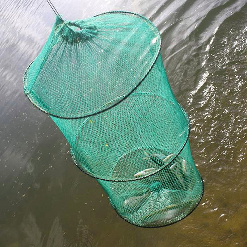 Foldable Fishing Cage Net Shrimp Basket Bait Trap Cage