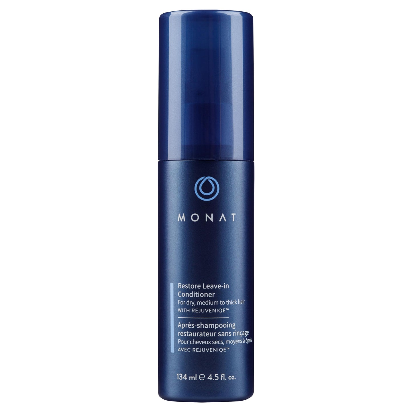 MONAT Restore Leave-In Conditioner Infused w/Rejuveniqe® - Hair Moisturizer, Detangler, Leave In Conditioner for Dry Damaged Hair. Natural Anti Frizz Hair Products - Net Wt. 134 ml / 4.5 fl. oz.