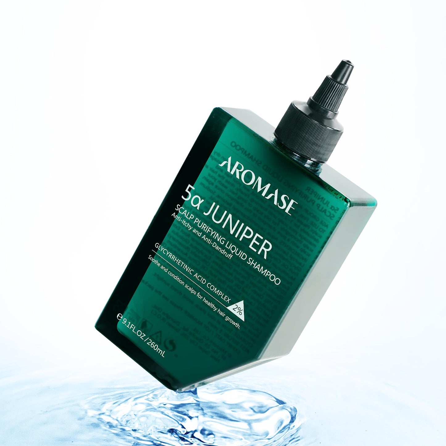 AROMASE 5ฮฑ Juniper Scalp Purifying Liquid Shampoo, Scalp Deep Cleanser Helps to Soften Scalp Buildup, Ideal for Dandruff, Psoriasis, Dermatitis, Dry & Sensitive Scalp, Oily hair, Scalp Exfoliator