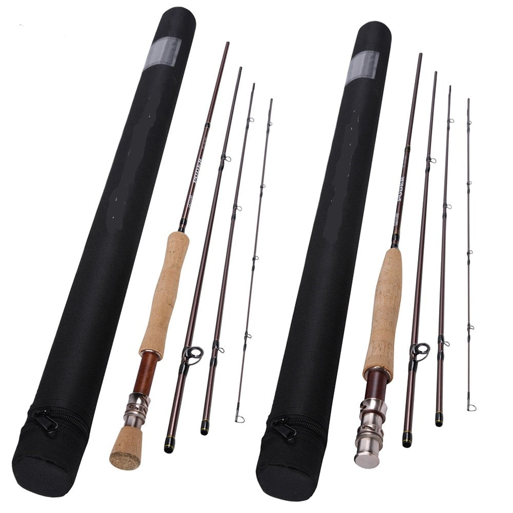 Pictures of side-by-side Fly Fishing Rod Segments and Case