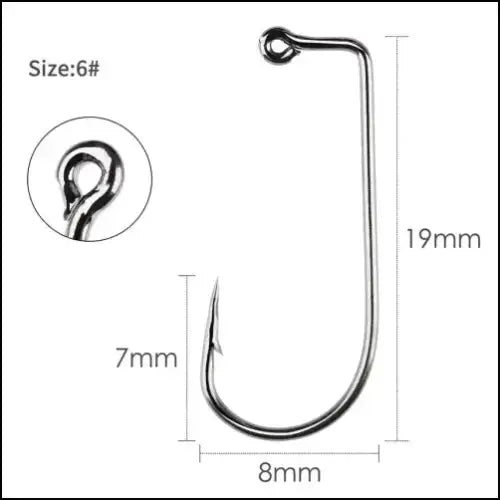Aberdeen High Carbon Steel Fishing Hooks 5/0-6# - 100 Pack