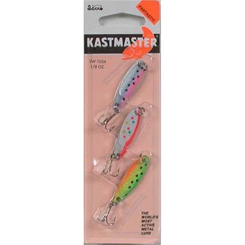 Acme Tackle Kastmaster Fishing Lure Spoon 1/8 Oz. 3Pk Painted