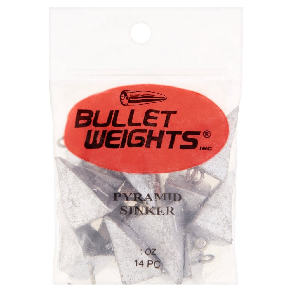 Bullet Weights® WPY1-24 Lead Pyramid Sinker Size 1 Oz Fishing Weights