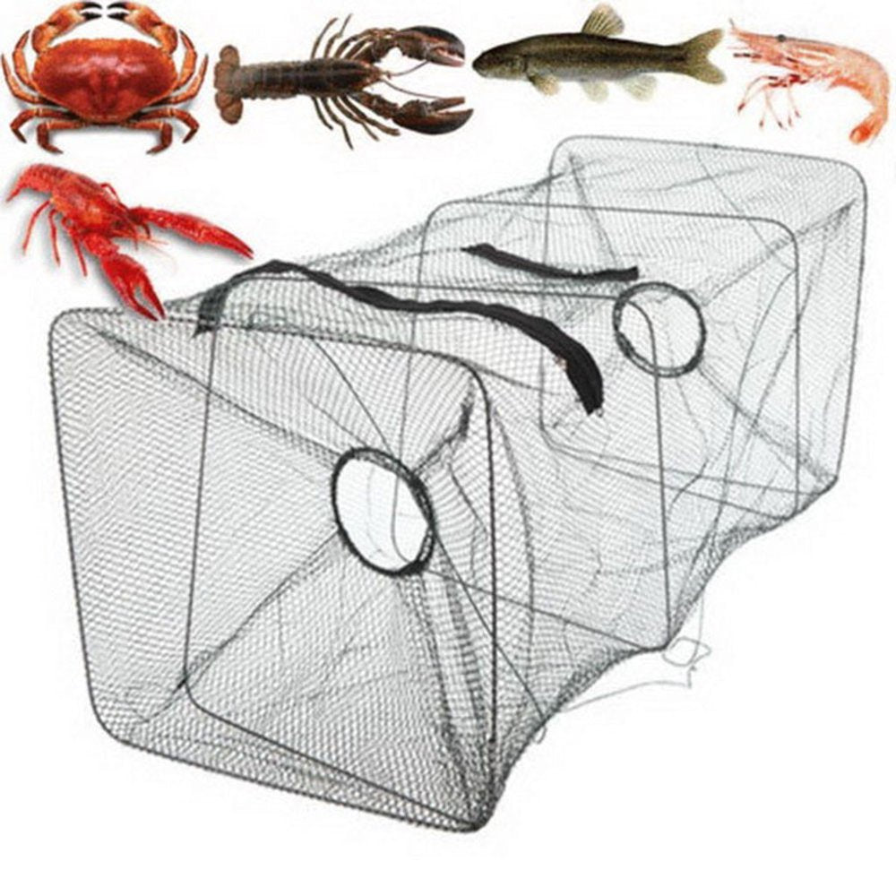 Ovzne Fish Trap Net Fishing Gear Crab Prawn Shrimp Crayfish Lobster Crawdad Foldable Clearance