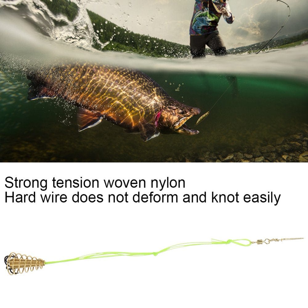 Fish Hook Feeder Fish Hook Barb Fish Hook Barb Feeder Fish Hook Feeder Fish Hook Cage 4PCS Fish Baits Traps Barbed Fishing Feeder Basket Holder Lure Hook Cage with Spring For