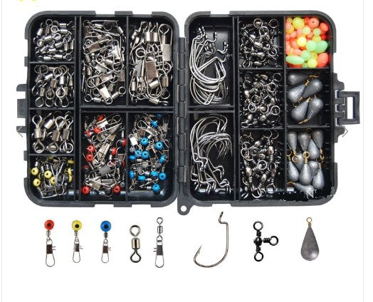 160 Piece Fishing Kit With Beads, Hooks, Swivels in a Segmented Box