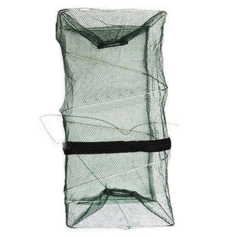 Flmtop Foldable Fish Crawdad Minnow Fishing Bait Trap Cast Dip Net Cage Shrimp Basket