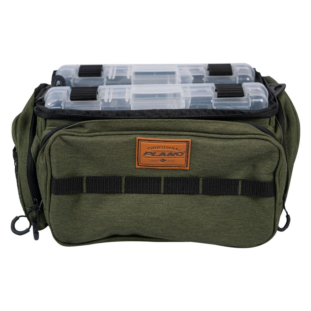 Plano Fishing 3600 Medium Size Tackle Bag with Two 3600 Size Stowaways, Heathered Green