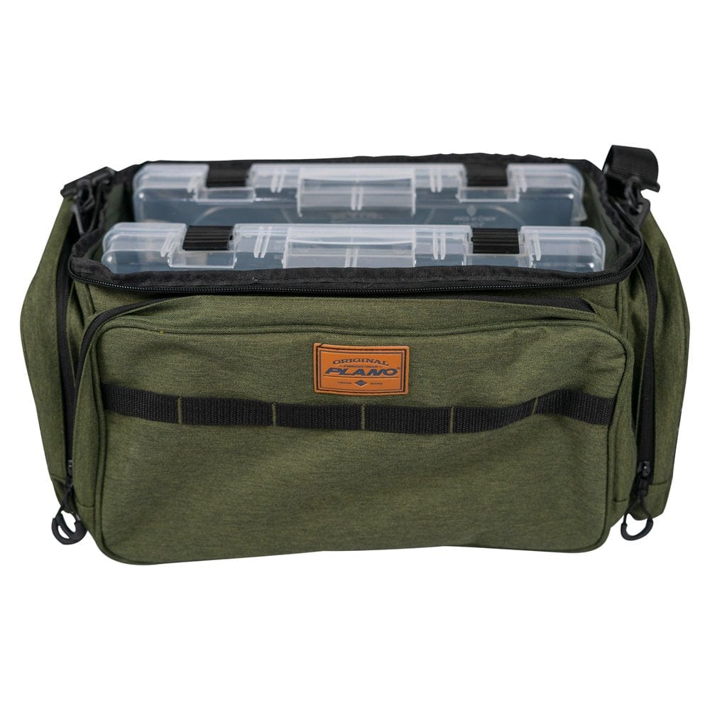 Plano Large 3700 Size Heathered Green Fishing Tackle Bag, with Two 3700 Size Stowaways