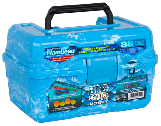FLAMBEAU BIG MOUTH TACKLE BOX KIT PEARL BLUE SWIRL