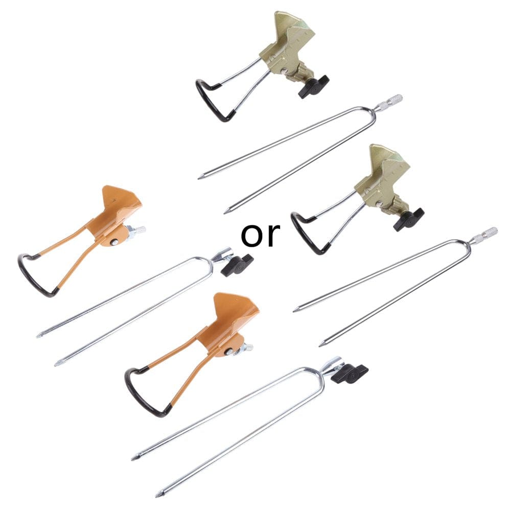 2 Pcs/Pack Fishing Rod Holder 360 Degree Adjustable Fishing Rods Fix Rod Holder Folding Fish Rod Stand Accessories