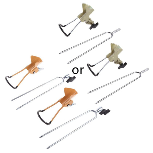 2 Pcs/Pack Fishing Rod Holder 360 Degree Adjustable Fishing Rods Fix Rod Holder Folding Fish Rod Stand Accessories