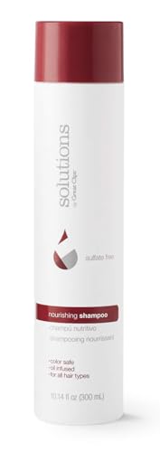 GREAT CLIPS Solutions Nourishing Shampoo 10oz | Argan Oil | Sulfate and Paraben Free | Moisturizes and Restores Shine | Safe for Color-treated Hair