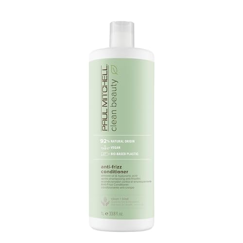 Paul Mitchell Clean Beauty Anti-Frizz Conditioner, Ultra-Rich Formula, Improves Elasticity, For Textured, Frizz-Prone Hair, 33.8 fl. oz.