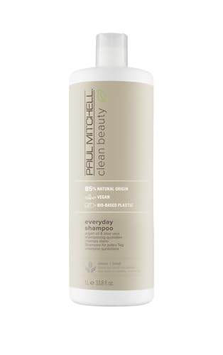 Paul Mitchell Clean Beauty Everyday Shampoo, Boosts Shine, Adds Body, For All Hair Types, 33.8 fl. oz.