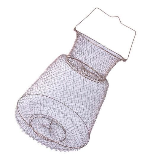 ROBOT-GXG Lobster Mesh Fishing Net Prawn Crab Cage Folding Trap Net Foldable Metal Wire Fish Shrimp Basket