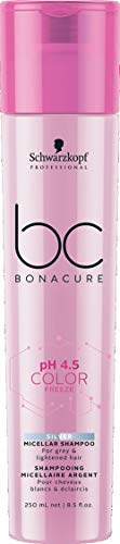 Schwarzkopf BC Bonacure pH 4.5 Color Freeze Silver Micellar Shampoo 8.5 Ounce / 250 Milliliters