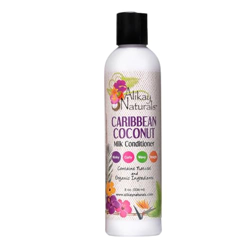 Alikay Naturals Caribbean Coconut Milk Conditioner |Natural Fatty Acids, Coconut Milk & Oil 8 Ounce