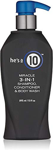 It's a 10 Haircare He's A Miracle 3-in-1 Shampoo, Conditioner and Body Wash, 10 fl. oz.