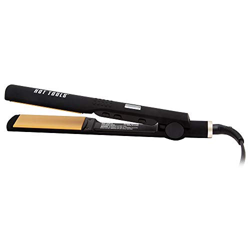 Hot Tools Pro Artist Nano Ceramic Flat iron | Wide Plate for Faster Styling (1-1/4 in)