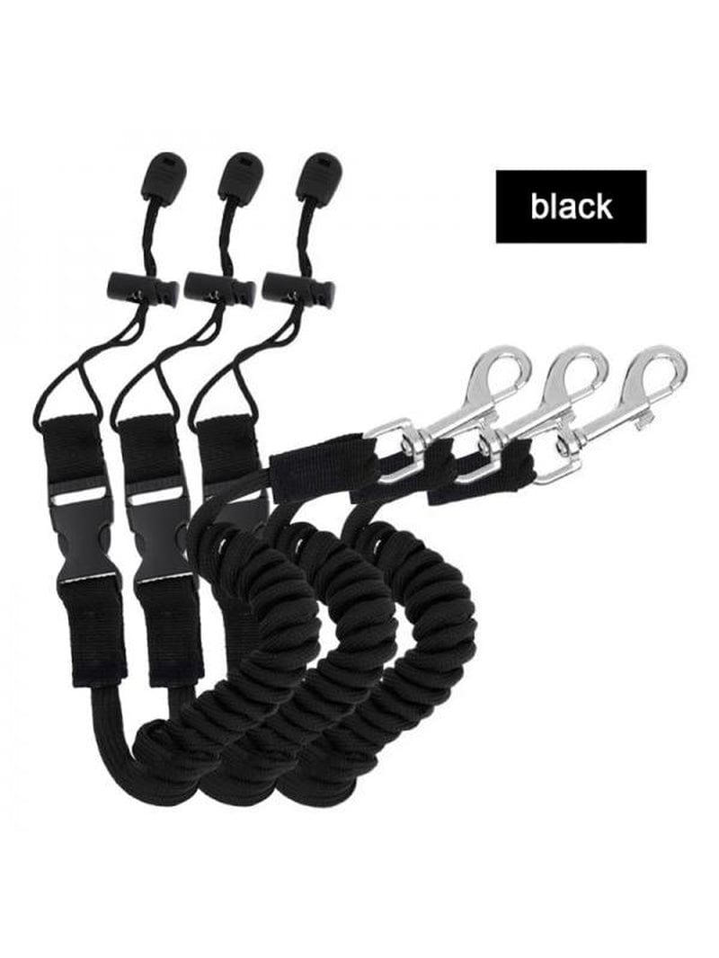 3PCS Survival Duck 1.5 Coiled Kayak Paddle Leash Canoe Accessories Fishing Rod Tether