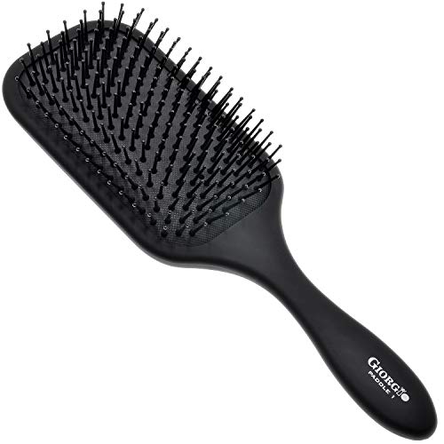 Giorgio Detangling Paddle Brush - Large Air Cushion Paddle Brush with Ball Tip Tourmaline Bristles-Anti Static Paddle Brush for Men and Women Hair Care,Wet or Dry, Hair Styling Tool for Blow Drying