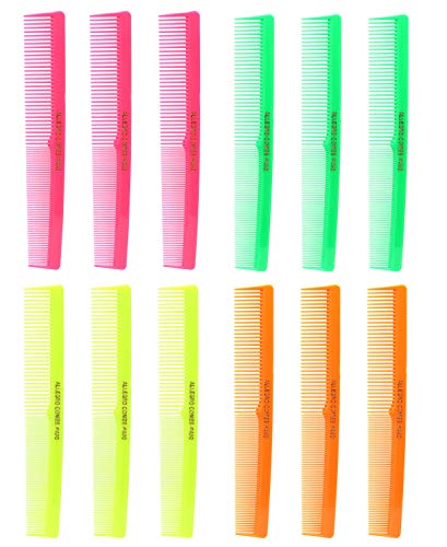 Allegro Combs #420 Hair Combs Barber Comb Beard Comb Combs For Women Mustache Comb Pocket Comb Set 12 Units