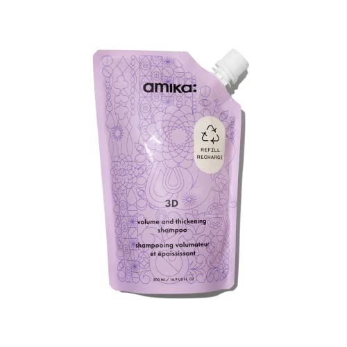 amika 3D volume & thickening shampoo, 500ml